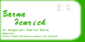 barna hemrich business card